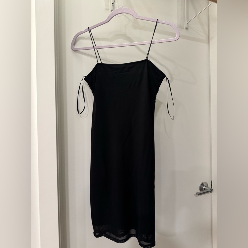 Black Stretchy Mesh Bodycon